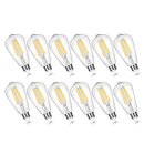 BRIGHTEVER 12-Pack Vintage 7W ST58 LED Edison Light Bulbs 60W Equivalent - White - Like New