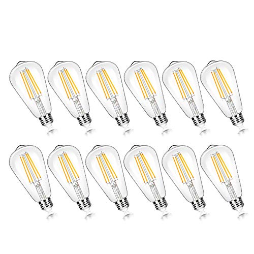 BRIGHTEVER 12-Pack Vintage 7W ST58 LED Edison Light Bulbs 60W Equivalent - White - Like New