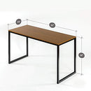 ZINUS JENNIFER 55 INCH WHITE FRAME DESK COMPUTER WORKSTATION OFFICE DESK BROWN - Like New