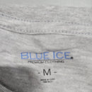 BLUE ICE MEN'S SHORT SLEEVE CREW NECK CLASSIC T-SHIRT - SIZE: MEN M - H.GRAY - Brand New