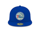 NBA MEN'S OFFICIAL 59 FIFTY FITTED CAP SIZE MEN 7.25 BLACK/WHITE/ORANGE/BLUE - Brand New