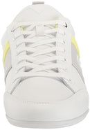 746CMA00052L6 LACOSTE MEN'S CHAYMON SNEAKER WHITE/LIGHT GREEN SIZE 10 - Like New