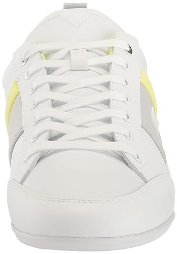 746CMA00052L6 LACOSTE MEN'S CHAYMON SNEAKER WHITE/LIGHT GREEN SIZE 10 - Like New