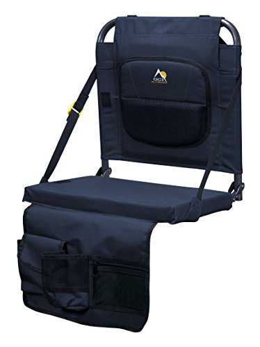 GCI OUTDOOR BLEACHERBACK LUMBAR STADIUM SEAT WITH PADDED BACKREST - NAVY - Like New