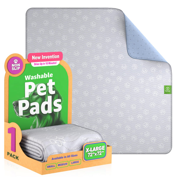 IMPROVIA REUSABLE PUPPY PAD WATERPROOF EXTRA-ABSORBENT WASHABLE 1 PACK 72x72 - Like New
