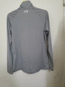 UNDER ARMOUR UA WOMEN'S TECH 1/2 ZIP HEATGEAR PULLOVER - SIZE: WOMEN S - GRAY - Brand New