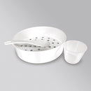 PROCTOR SILEX RICE COOKER & FOOD STEAMER, 8 CUPS COOKED, (37534NR) - WHITE - Like New