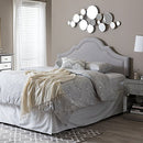 Baxton Studio Jardan Fabric Upholstered Headboard, Full, Greyish Beige - Brand New