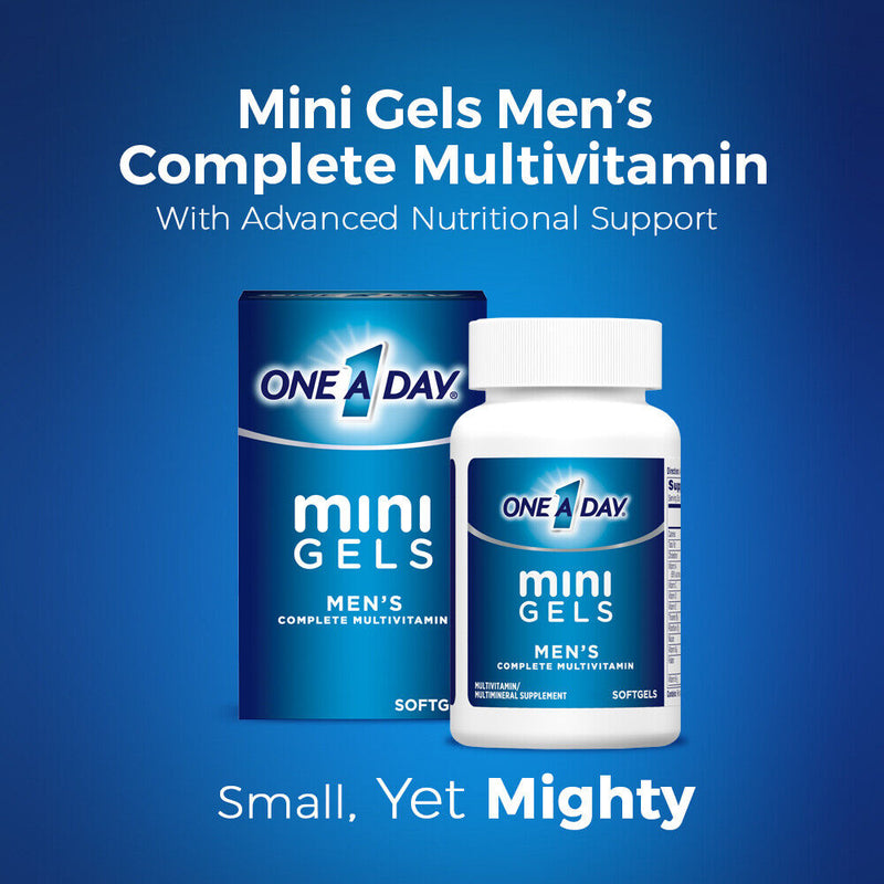 One A Day Men's Mini Gels, Multivitamins for Men 80Ct - 2 PACK - Brand New