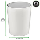 mDesign Round Swing Top Trash Can Wastebasket Container B093TC2Q1W - Stone/Gray - Brand New