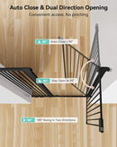 COMOMY 42" EXTRA TALL BABY GATE FOR STAIRS, FITS 29.5" TO 43.3" OPENING; BLACK - Like New