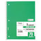 MEAD SPIRAL NOTEBOOK, 1 SUBJECT, WIDE RULED PAPER, 70 SHEETS (05510AC5) - GREEN - Brand New