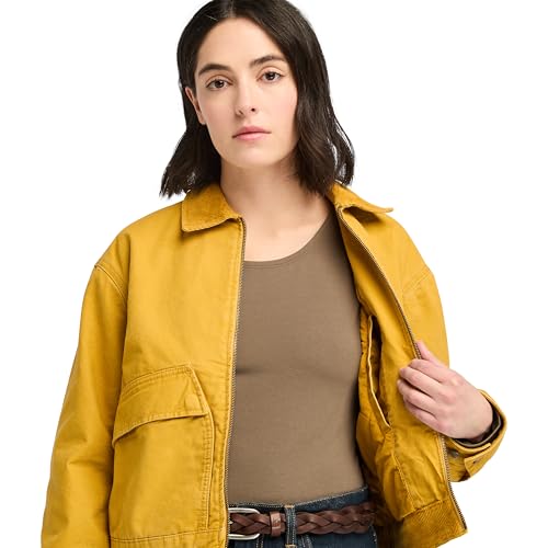 TB0A5ZTF Timberland Women's Quilted Washed Canvas in Chai Tea M - Like New