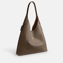 COACH BROOKLYN 39 LEATHER SHOULDER BAG - DARK STONE - Brand New