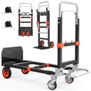 YACONA 3IN1 HEAVY DUTY FOLDING HAND TRUCK 500LB CAPACITY STEEL DOLLY CART - Like New