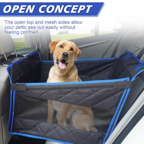 MOPPSON LARGE DOG CAR SEAT, WATERPROOF FABRIC, DOG HAMMOCK, 21X13X19, 40LB - BLK - Like New