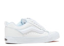 VANS KNU SKOOL LEATHER TRUE WHITE SIZE: MEN 8 WOMEN 9.5 - WHITE - Like New