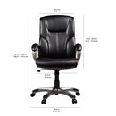 AMAZON BASICS EXECUTIVE HIGH BACK OFFICE DESK CHAIR GF-80293H - BLACK/SILVER - Like New