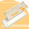 MageGee 98 Keys Mechanical Gaming Keyboard Red Switch LED Yellow Backlit White Like New