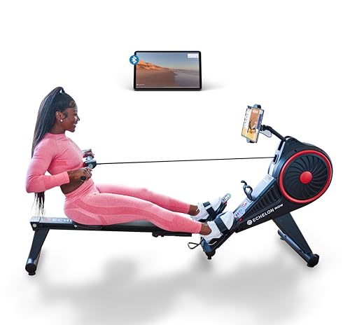 ECHELON ROW 30 DAY FREE MEMBERSHIP HIIT INDOOR ROWING MACHINE - BLACK - Like New