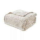 TALA PLAZATEX PRINTED LUXURIOUS ULTRA SOFT LIGHTWEIGHT BLANKET, 90X90 - BEIGE - Brand New