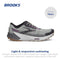 BROOKS WOMEN'S CATAMOUNT 2 TRAIL RUNNING SHOE - ALLOY/OYSTER/VIOLET - 12 - Like New