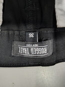 RUGGED TRAIL CARGO SHORTS MENS STRETCH BELTED COTTON‎ WORKWEAR - SIZE 36 - BLACK - Brand New