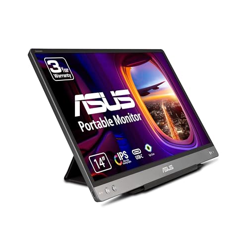 ASUS ZenScreen MB14AC 14” Portable USB Monitor, 1080P Full HD, IPS, USB Type-C Like New