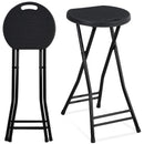 Suzile 2 Pcs 24 Inch Tall Folding Chair Portable Plastic Stool Chair Heavy Duty - Like New