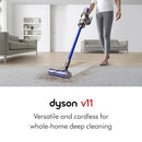 Dyson V11 Cordless Stick Vacuum, Large, 447921-01 - Nickel/Blue - Like New