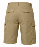 BLU ROCKMEN COTTON FLEX STRETCH CARGO SHORTS, 11" INSEAM - SIZE: MEN 32 - KHAKI - Brand New