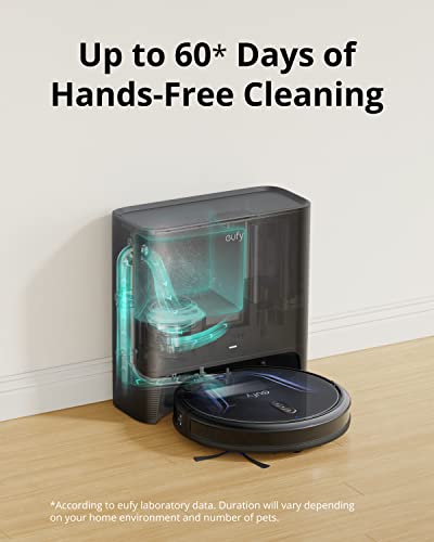 Eufy G40+, Robot Vacuum, Self-Emptying Robot Vacuum, T2272111-G40 - Black/Blue - Like New