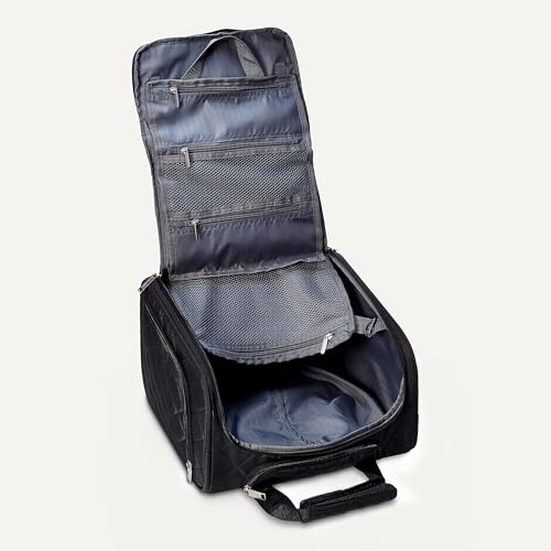 AMAZON Basics Underseat Carry On Luggage Wheels 14" Bag - Black Quilted - Like New