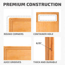 SOJI ZENPREP BAMBOO CUTTING BOARD WITH CONTAINERS, SET OF 9 (15X20IN) - TEAL - Brand New
