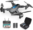 DEERC D10 Drone Camera 2K HD FPV Live Video 2 Batteries and Carrying Case Black - Like New