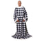 SNUGGIE SLEEVES FOR ADULTS FUNCTIONAL WEARABLE BLANKET - BLACK & WHITE PLAID - Like New