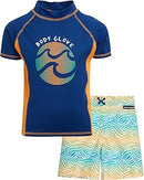 BODY GLOVE BOYS’ RASH GUARD SET SWIMWEAR SET FOR BOYS - YOUTH 4 - NAVY/ORANGE - Brand New