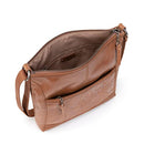 The Sak Womens Iris Crossbody Leather Purse Zipper Pockets B0B2QDMFL4 -Brown - Brand New