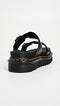 23523001 DR. MARTENS UNISEX MYLES BLACK BRANDO SANDAL SIZE M5/W6 BLACK BRANDO - Like New