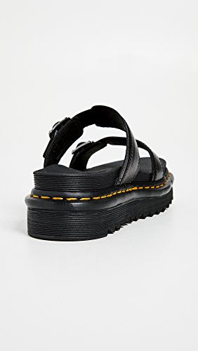 23523001 DR. MARTENS UNISEX MYLES BLACK BRANDO SANDAL SIZE M5/W6 BLACK BRANDO - Like New