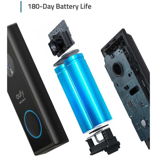 eufy Security, Video Doorbell 2K (Battery-Powered) with Chime T8212111 - Like New