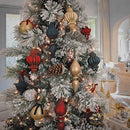 NATIONAL TREE HGTV HOME COLLECTION SET OF 24 HOLIDAY ROMANCE, ORNAMENTS RED - Like New