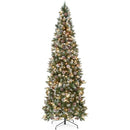 Best Choice Products 6ft Pre-lit Pencil Christmas Tree Flocked Frosted - White - Brand New