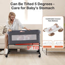 TDOO BEDSIDE BABY CRIB, 4 IN 1 PORTABLE FOLDING BABY BASSINET - - Scratch & Dent
