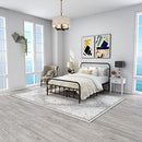 ARFARLY METAL FULL SIZE BED FRAME HEADBOARD FOOTBOARD PLATFORM BED FOUNDATION - Like New