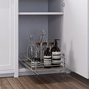 HOME ZONE LIVING ONE TIER PULL OUT CABINET , 1 TIER, 14”W x 21”L, SATIN NICKE - Like New