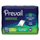 Prevail Disposable Underpad Fluff 23X36 UP-150/2 150 Pads - Brand New