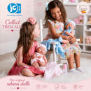 JC TOYS REALISIC REBORN BABY DOLL 15" REAL GIRL DOLL VINYL PINK KNIT OUTFIT 2+ - Brand New