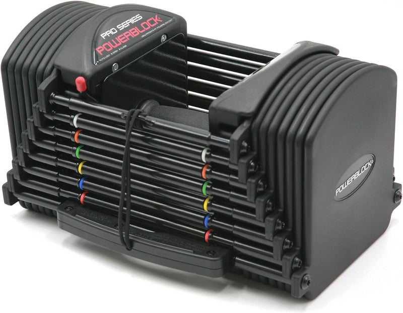POWERBLOCK PRO 50 ADJUSTABLE DUMBBELL,1 SINGLE, 5-50 LB - BLACK - Like New