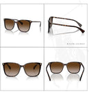 RALPH LAUREN VVCV RA5293 SQUARE SUNGLASSES - SHINY DARK HAVANA GRADIENT BROWN - Like New